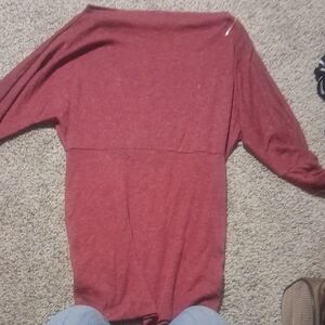 Fashion Nova Men's Burgundy Crewneck Sweater